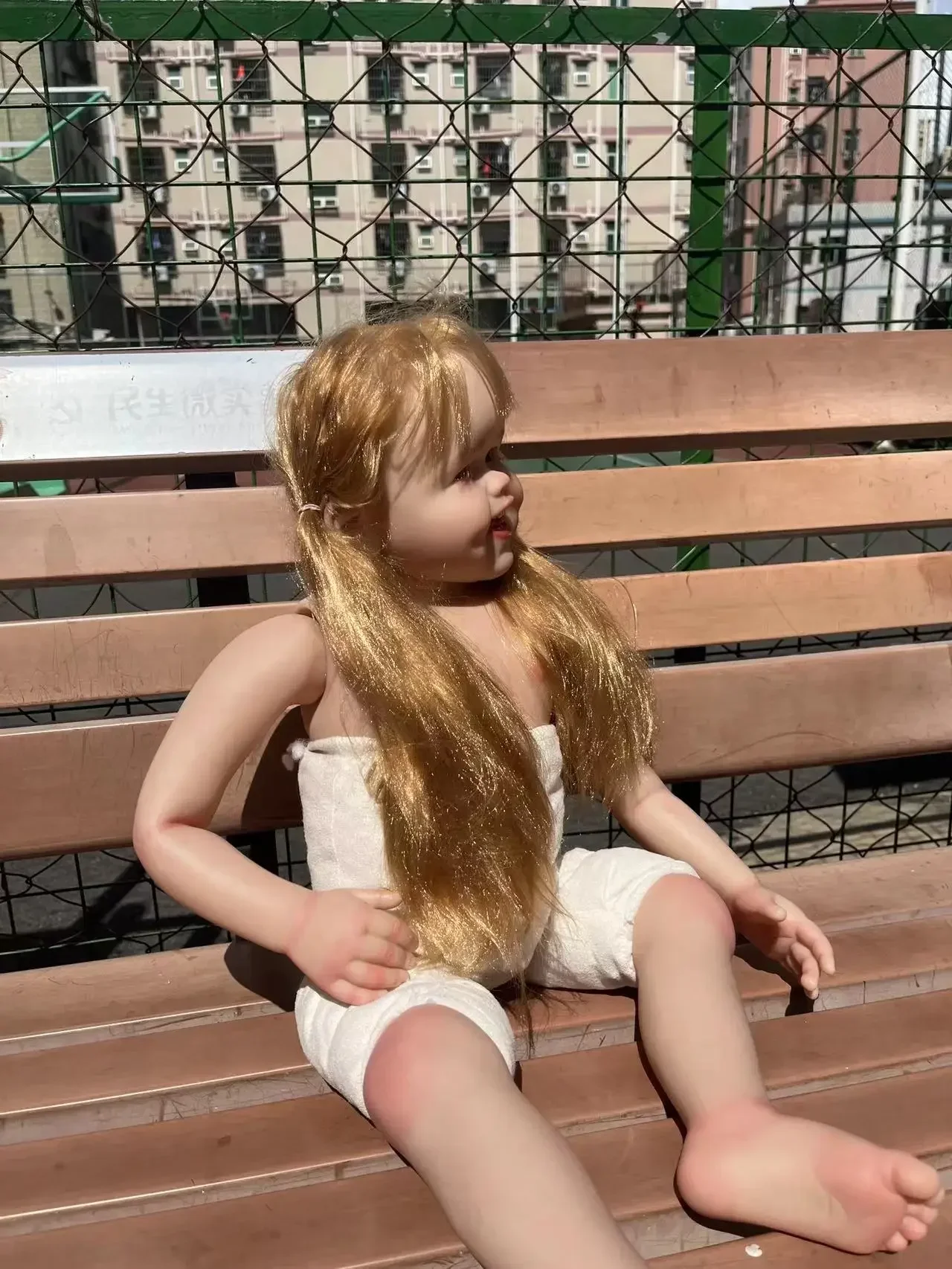 DLS Aangepaste Limited Supply 29 inch Reborn Babypop Kuiltje Handgeworteld Blond Haar Geschilderd Kits DIY Deel