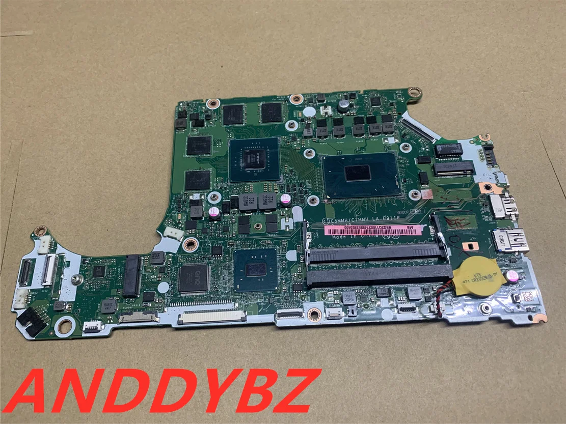 

C5MMH/C7MMH LA-E911P ДЛЯ ACER AN515-51 A715-71G G3-572 Материнская плата для ноутбука с I5-7300HQ И GTX1050M NBQ2Q11003