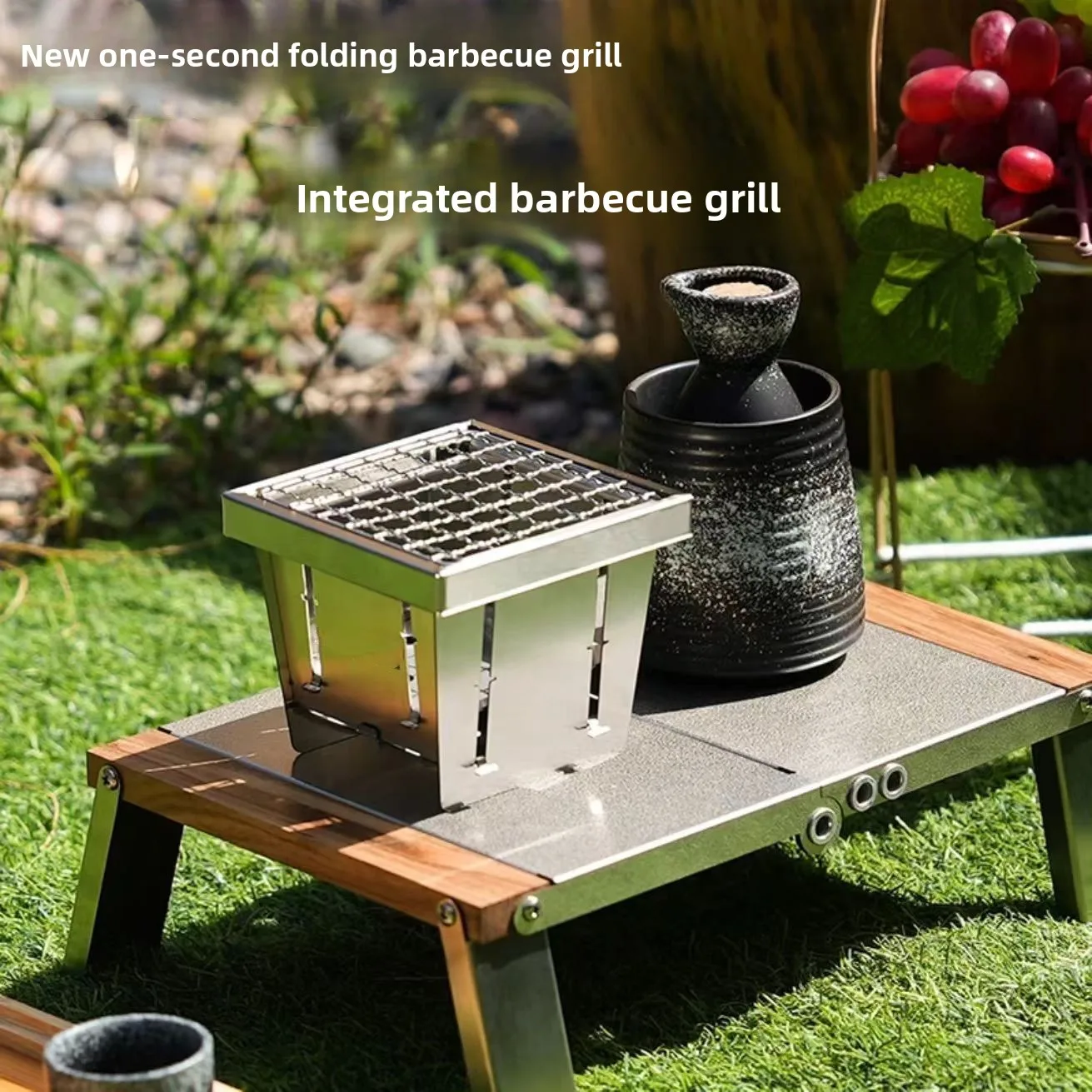 Portable Folding Stainless Steel Mini Stove Grill Rack for Indoor Outdoor Tea Brewing Camping Picnic Backpacking Travel Use