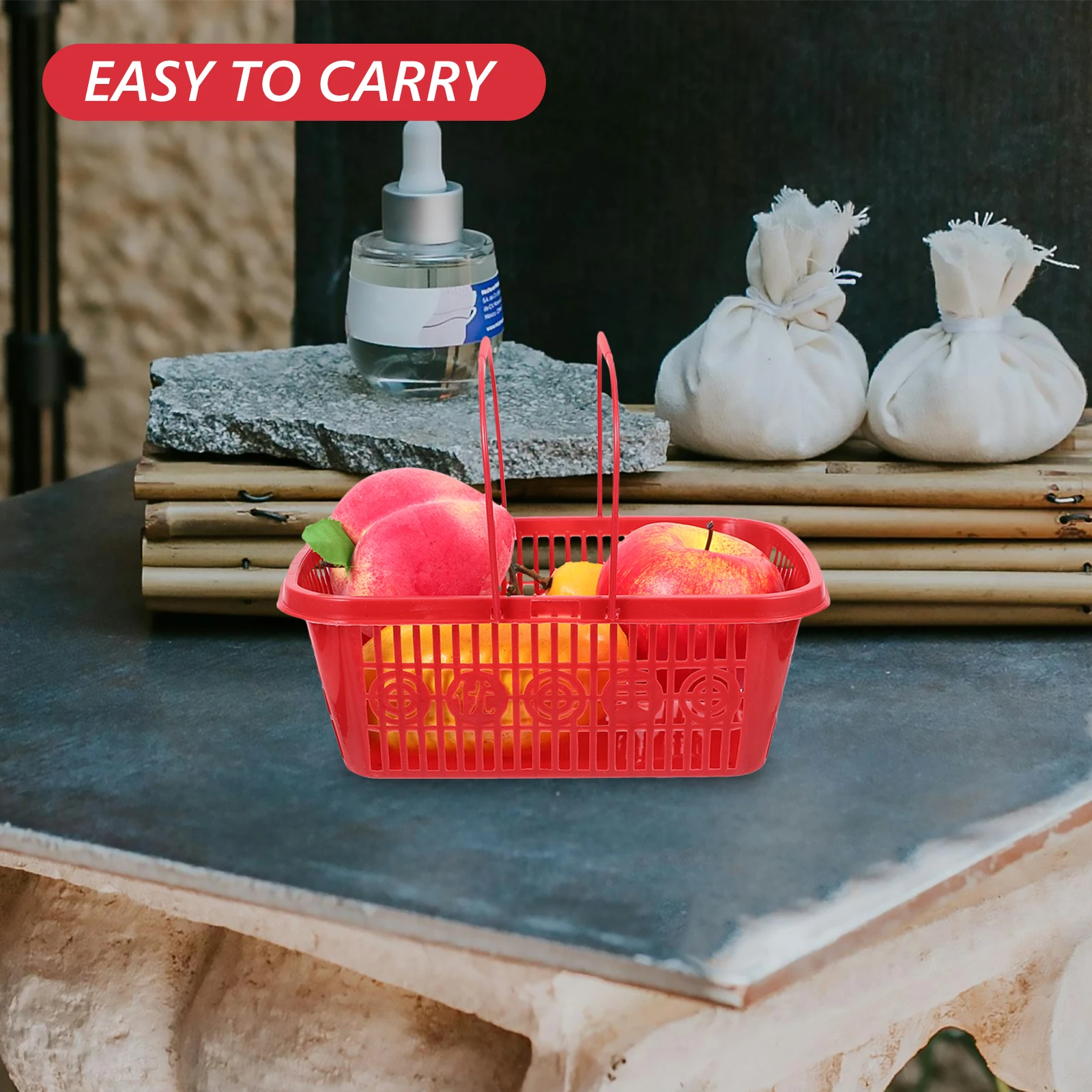 

10pcs Fruit Picking Basket Strawberry Blueberry Grape Bayberry Green Bean Pepper Storage Container Ventilated Drainage Handle