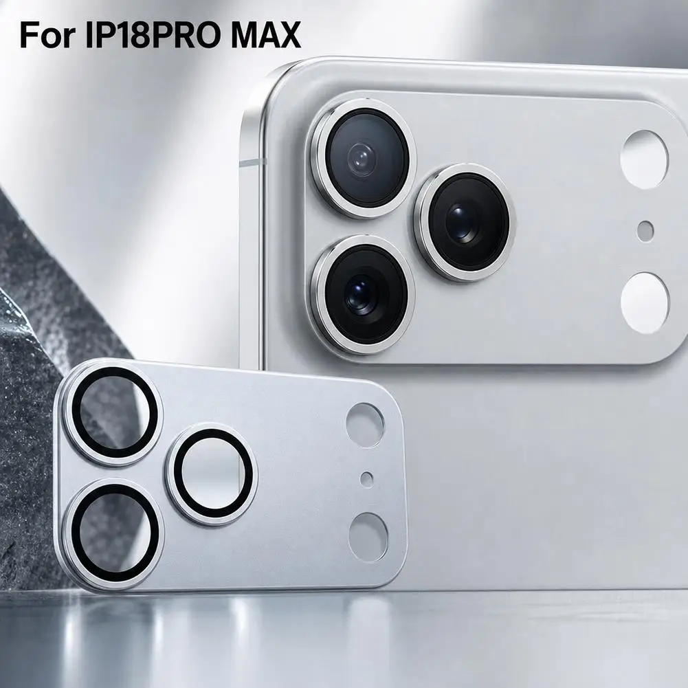 Rear Camera Screen Cover for iPhone 18 Pro Max Camera Lens Protector, Metal Frame Glass Cover, Anti Scratch, Strong Adsorption