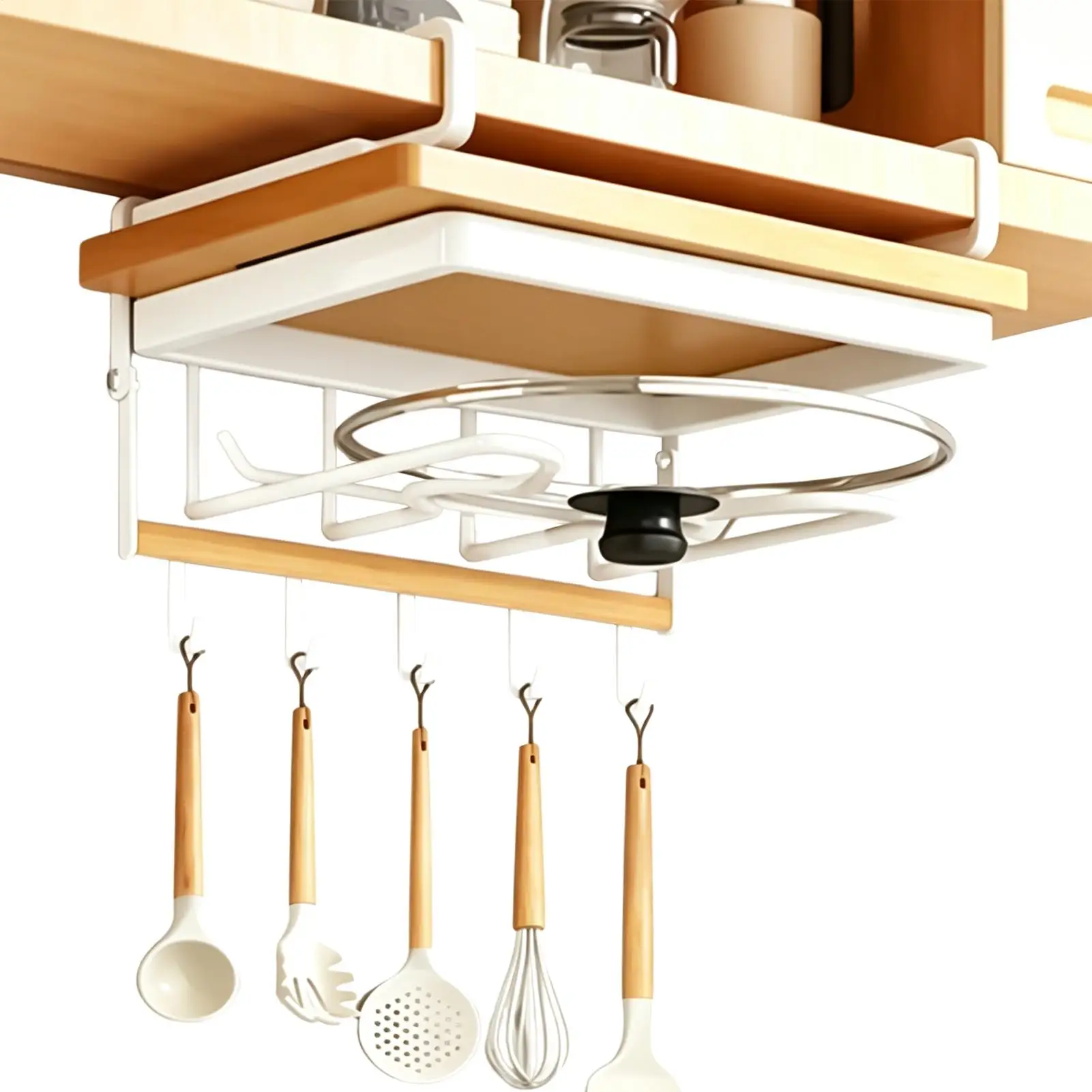 

Cutting Board Storage Rack Under Cabinet Organizer Space Saving Heavy Duty Metal Cutting Board Organizer Kitchen Cabinet Rack