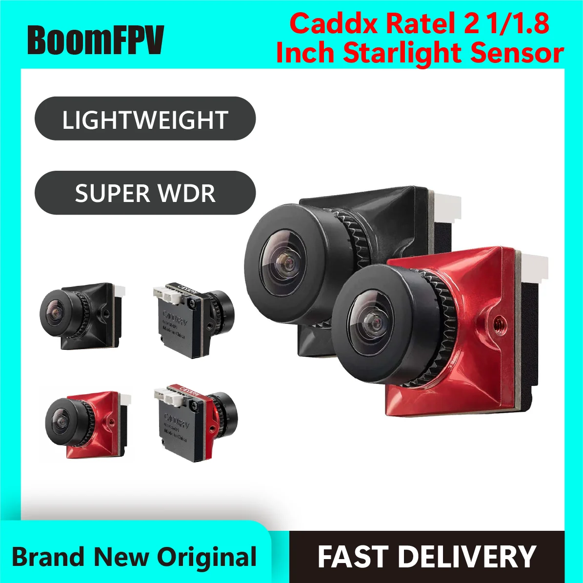 Caddx Ratel 2 1/1.8 Inch Starlight Sensor 2.1mm Lens 0.001Lux Metal Case Lightweight Drone Camera