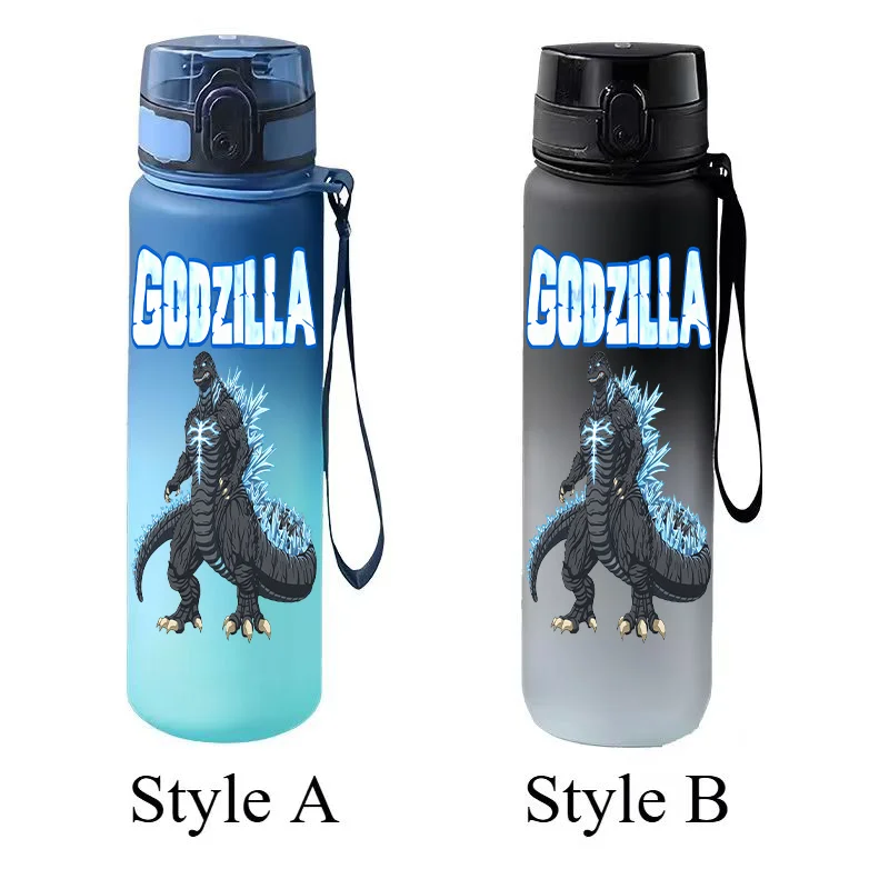 650ML Godzilla Monster Gradient Water Bottle Flip Cap Portable Large Capacity Sports Water Cup Gift - view 2