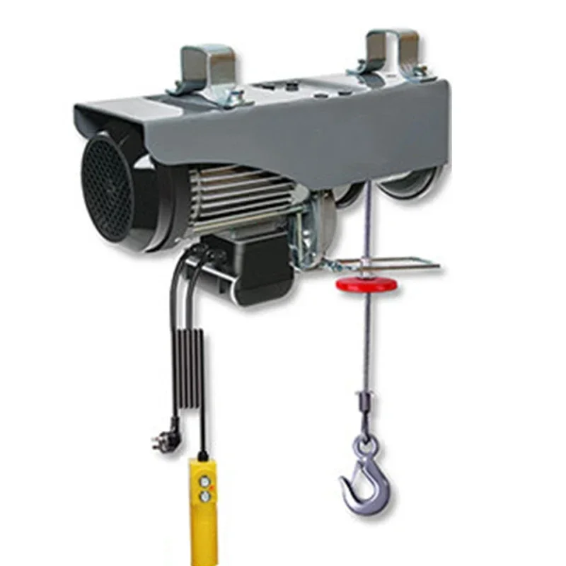 Fast Micro Electric Hoist 220V Crane Household Small Lift Hoist 1 Ton / 0.5T Winch Decoration Crane