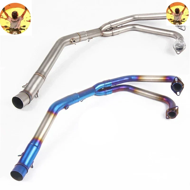 Motorcycle Exhaust Escape Moto Modified Full Systems Front Middle Link Pipe Muffler For Yamaha YZF-R3 YZF-R25 MT03 2014 -2021