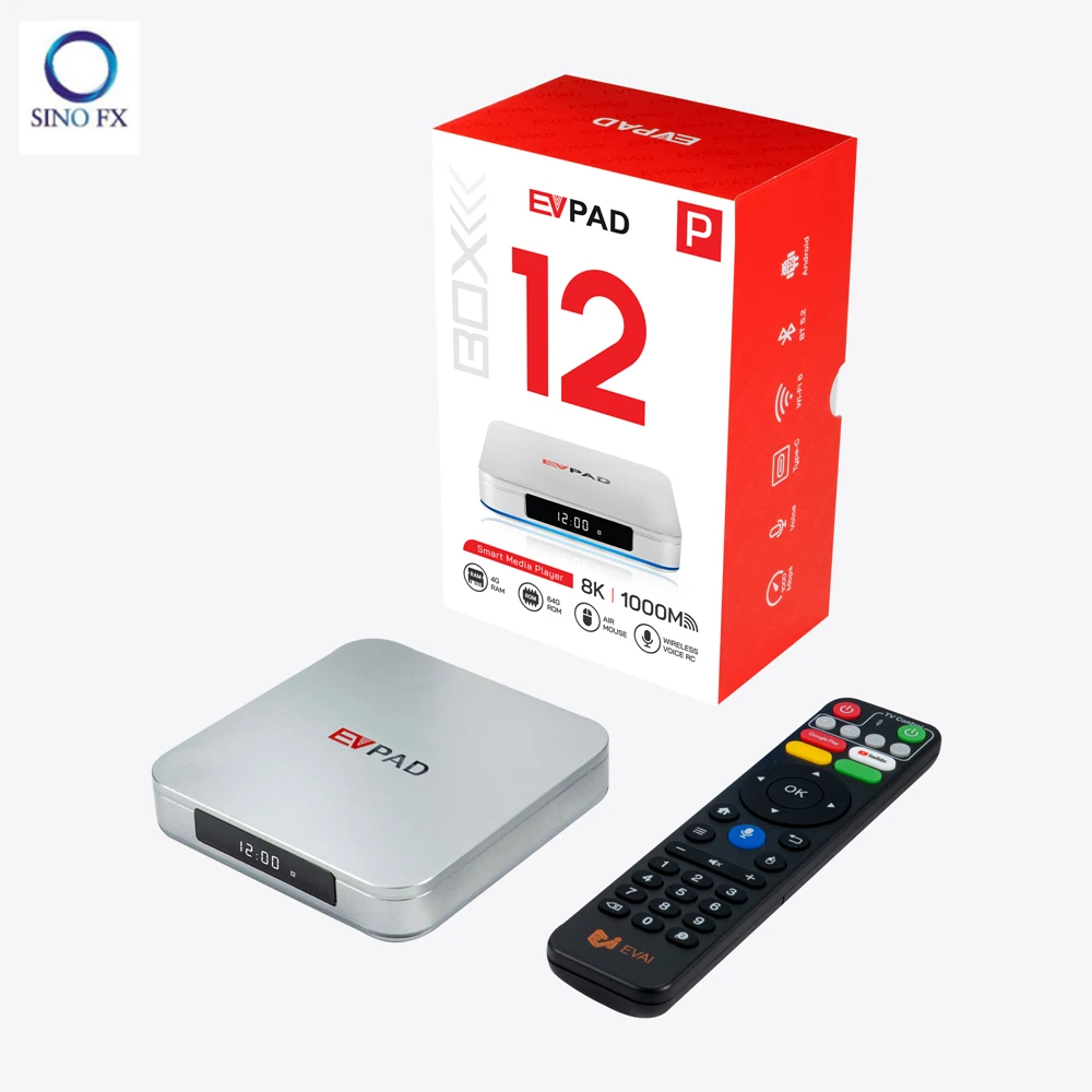 2025 EVPAD 12P Android 12.0 TV Box 4GB + 64GB WiFi 7 مشغل الوسائط الذكية Evpad12P لليابان كوريا سنغافورة ماليزيا USA CA NZ AU #2