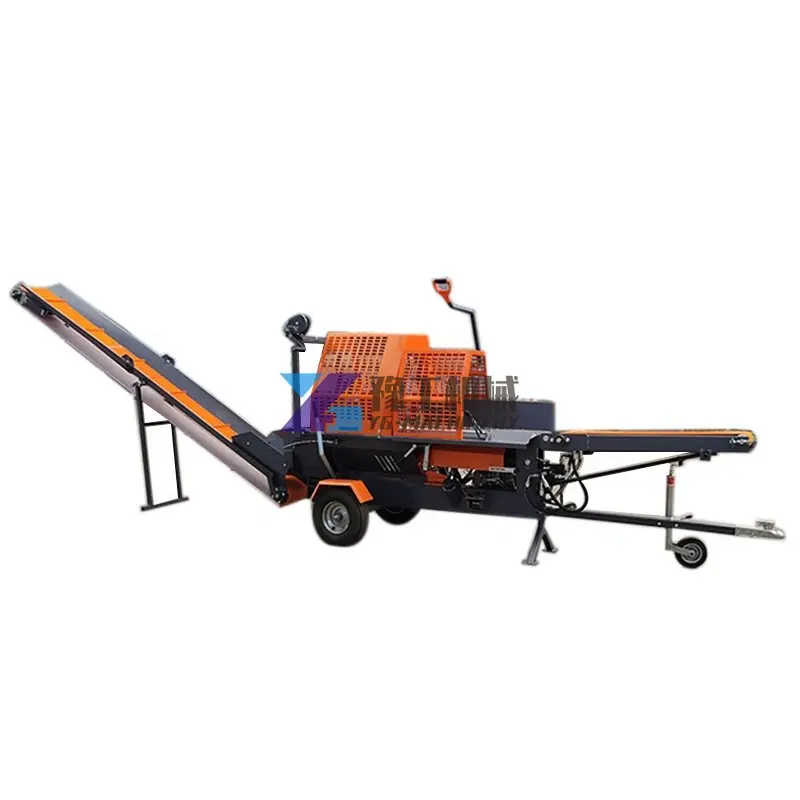 New 20 Ton Firewood Processor Wood Cutter Saw Machine Kinetic Log Splitter Machine for Sale