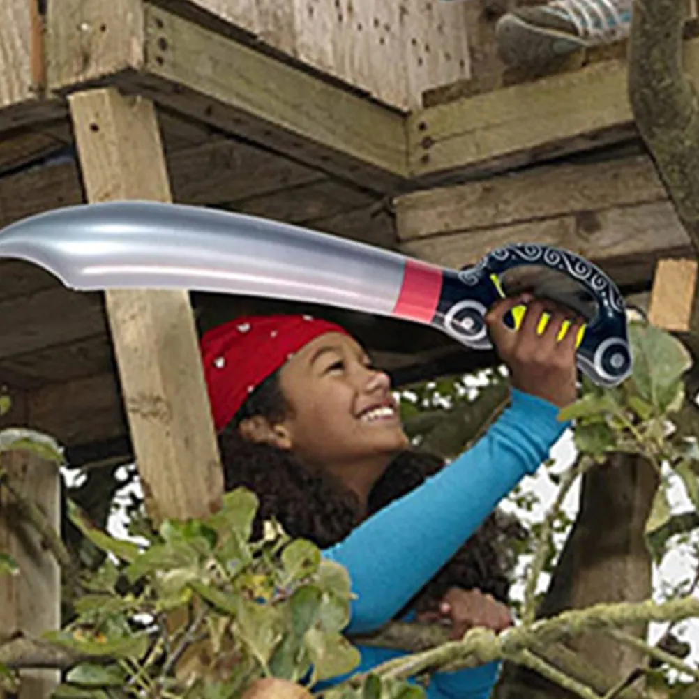 

4Pcs Inflatable Pirate Swords Cosplay Props for Party Birthday Halloween Festival Decorations Role Play Accessories