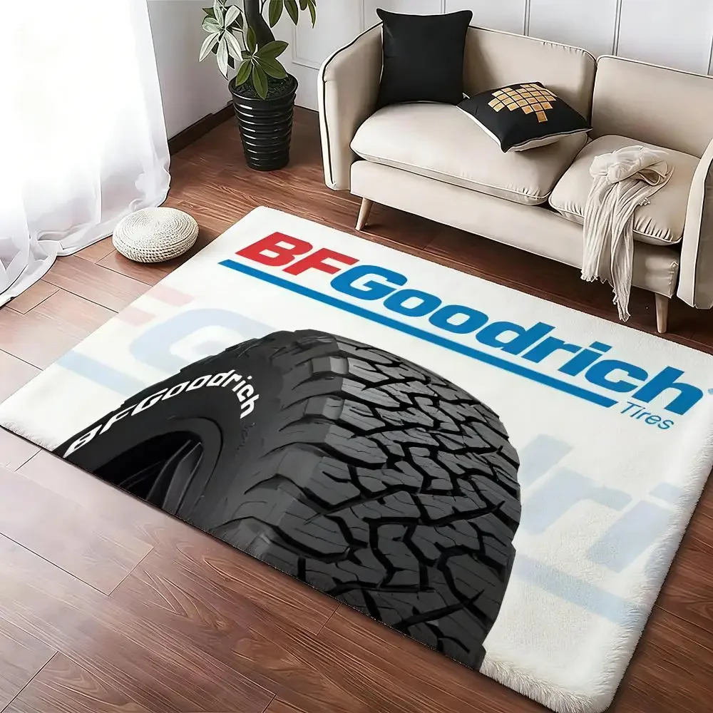 BF-good-richs Tires Floor Mat Soft Thickened Absorbent Non-Slip Bedroom Living Room Door Mat Home Decor Flannel Rugs
