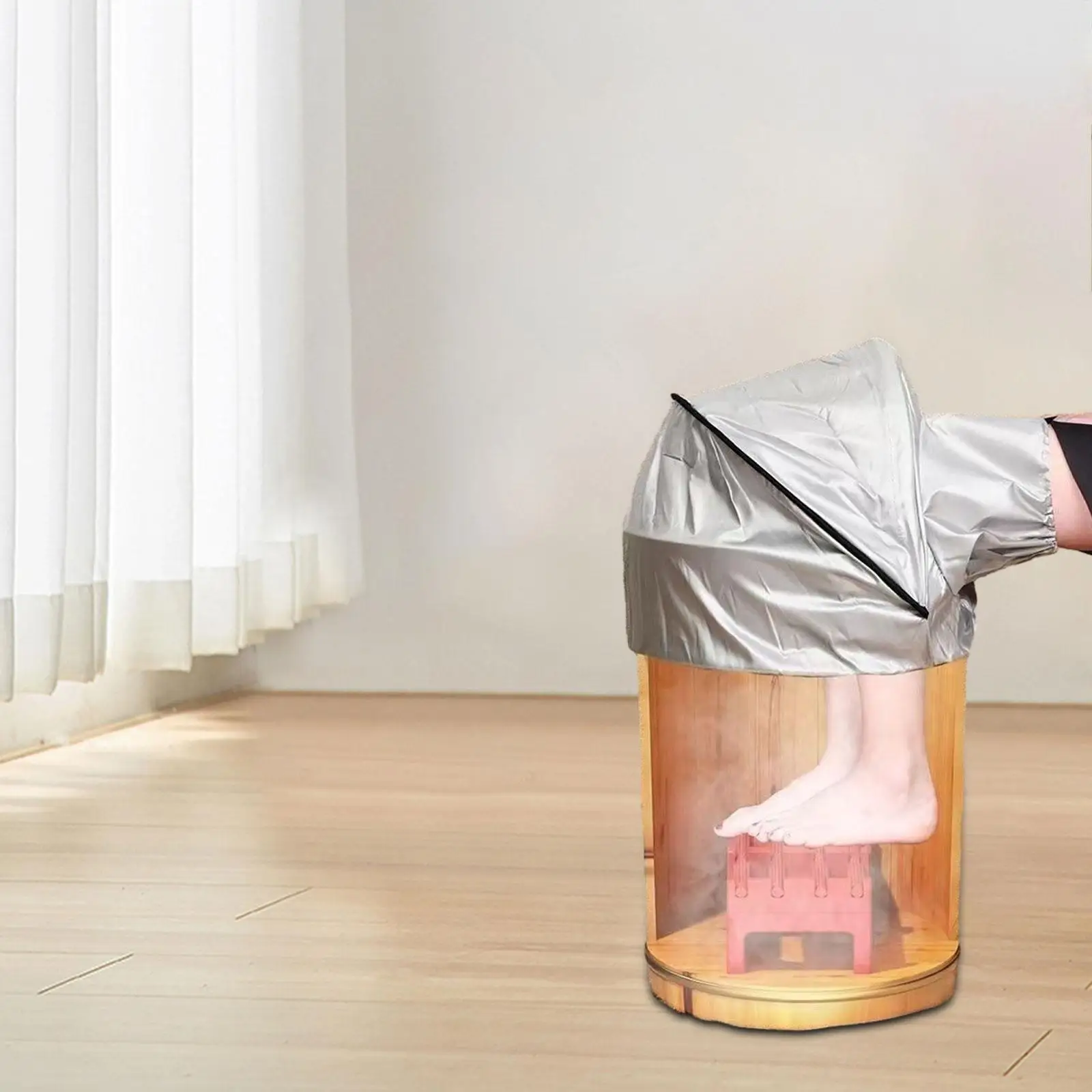 Lavabo para baño de pies de madera, bañera para remojar los pies, portátil, SPA para pies, cuenco para pedicura, cómodo barril para pedicura, lavabo para Sauna y hogar