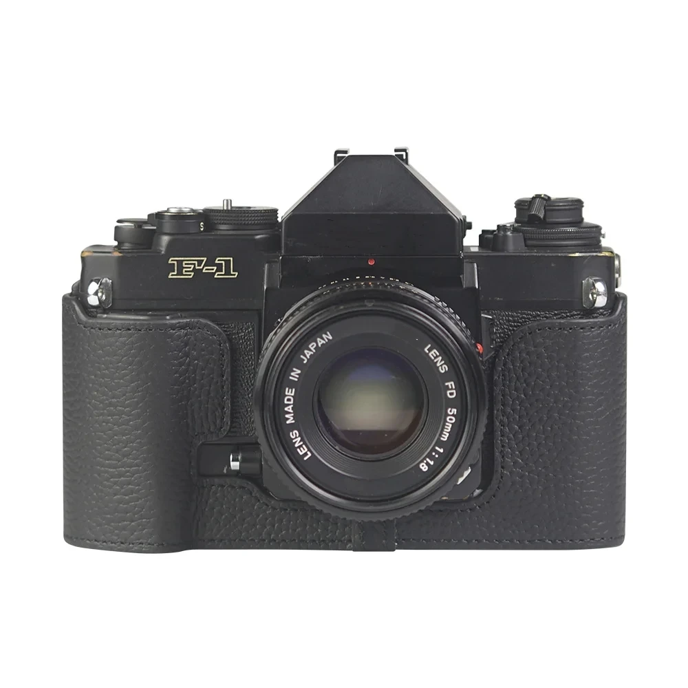 For Canon F1 ﻿Case Genuine Real Leather Half Camera Case Bag Cover