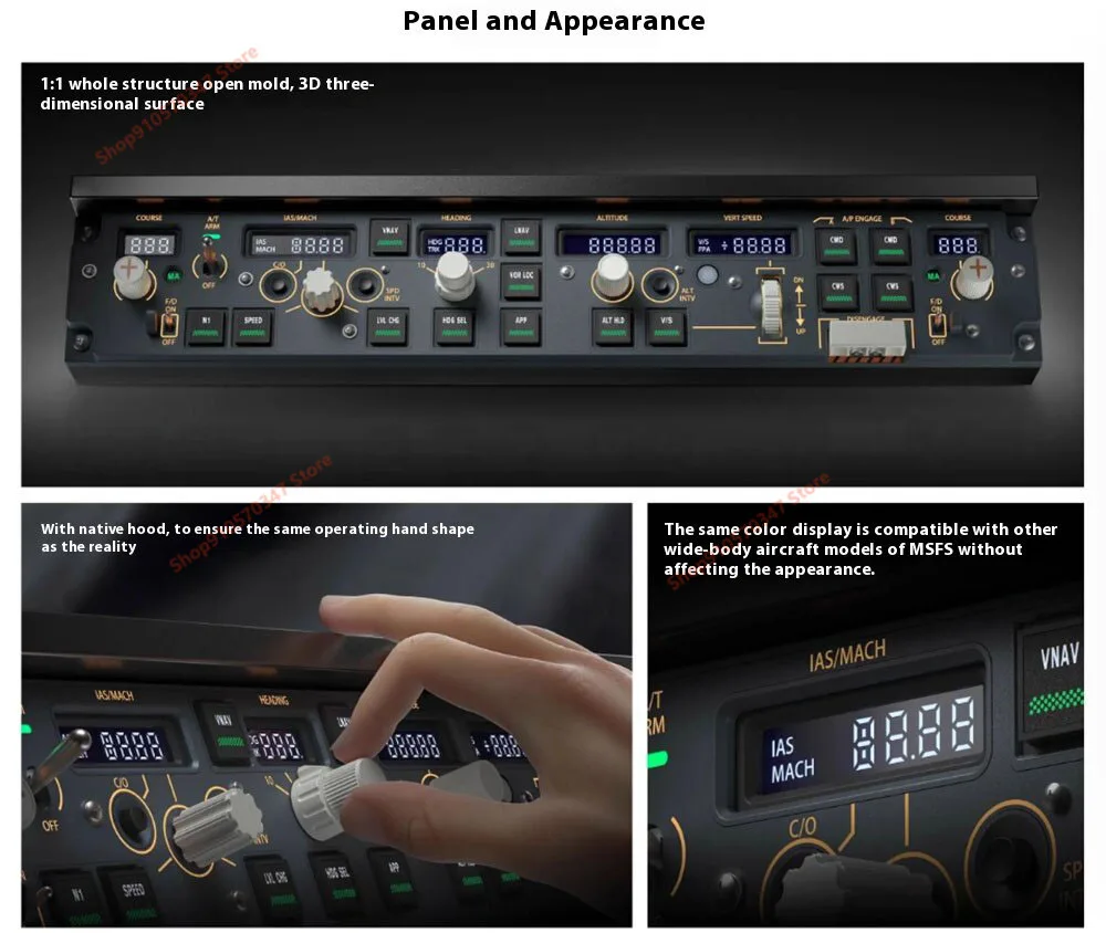 WINWING Simulated Flight PAP3 Zibo PMDG iFly Autopilot Panel For X-Plane MSFS 2020