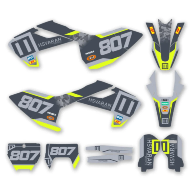 

DSMTECH Graphics Decal Sticker Kit Custom Motorcycle For Husqvarna TC FC 125 250 350 450 2016-2018 TE FE 2017-2019 007