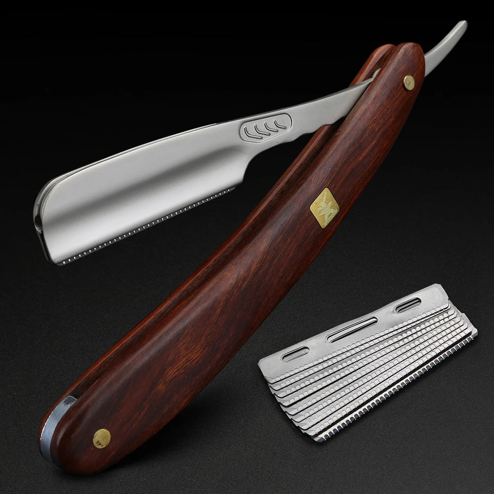 XUANFENG Manual Shaver Professional Straight Edge Stainless Steel Sharp Barber Folding Shaver Shaving