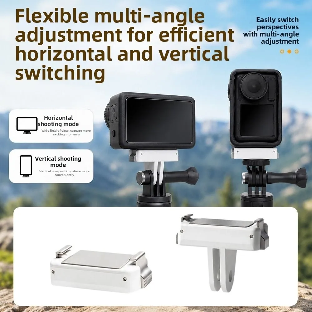 Magnetic Alignment Camera Quick Release Mount Dual Locking Claw Lock Magnetic Camera Mount Plastic for Osmo Action6/NANO