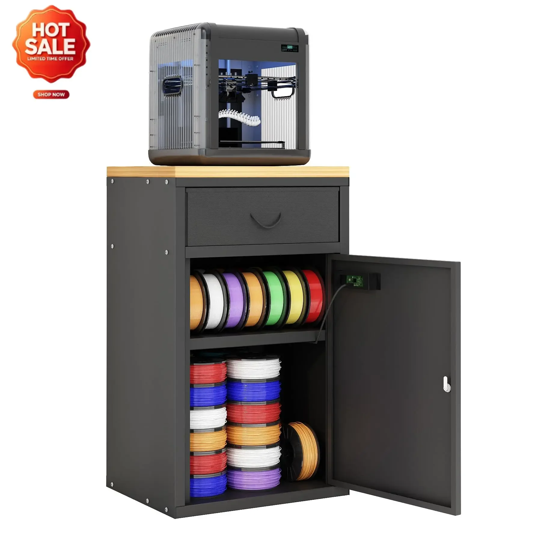 180L 3D Printer Filament Storage Cabinet with Dehumidifier