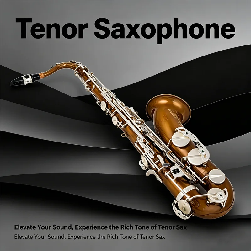 Two20 Professional Tenor Saxophone Bb Tone Gold Key Musical Instrument with Case Mouthpiece And Gloves