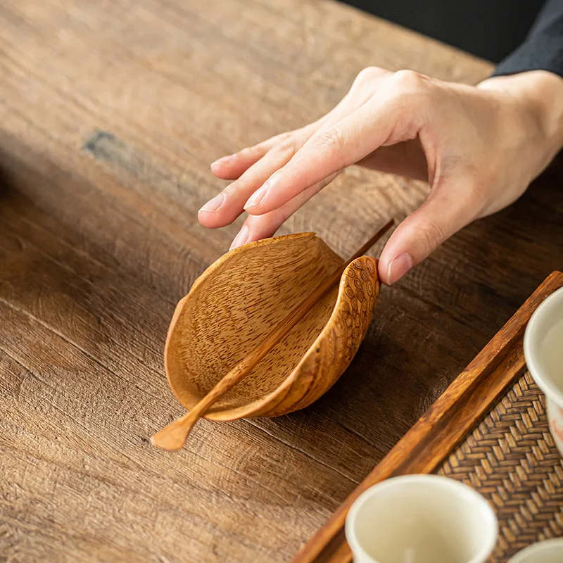 50pcs Matcha Powder Spoon Long Handled Purple Bamboo Matcha Powder Spoon Bamboo Tea Spoons Utensils Spare Parts Kitchen Supplies