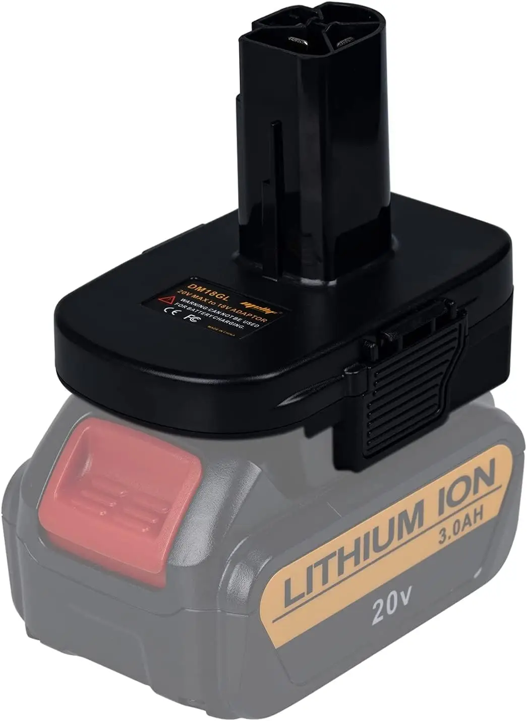 Adaptador Conversor Ferramenta para Dewalt Milwaukee Black Decker Porter-cabo Stanley Li-ion Bateria Dm18gl Bps18gl 19.2v