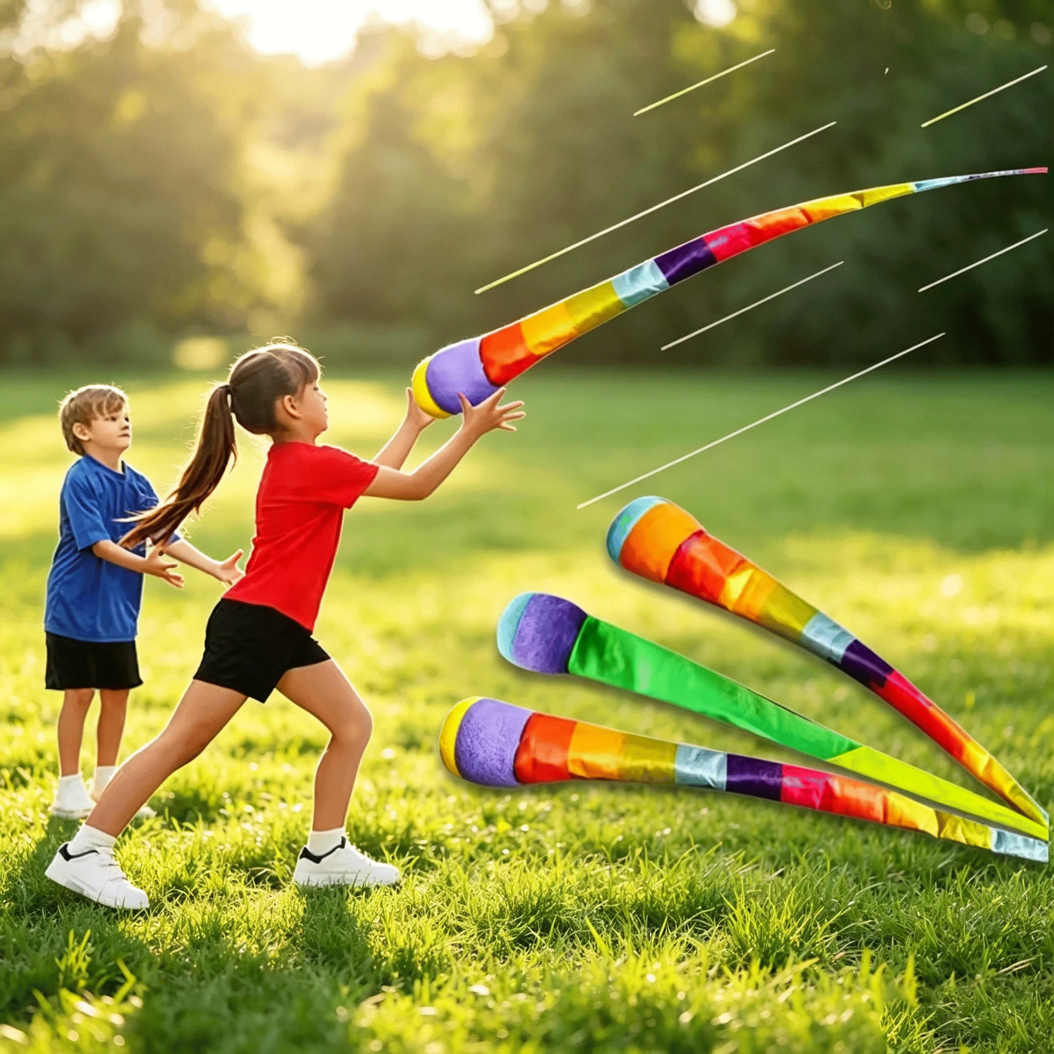Rainbow Windproof Sandbag Children's Parent-child Interactive Outdoor Toy Sports Meteor Ball Sandbag Sensory Training Toss Catch