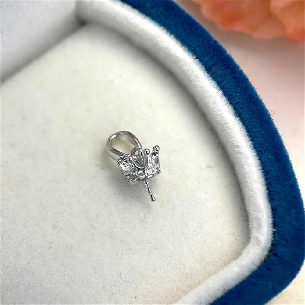 

Подвеска из стерлингового серебра 925 пробы с жемчугом, DIY пустая ободок, чашка, ювелирные изделия для рукоделия, фурнитура для подвески с полыми зубцами