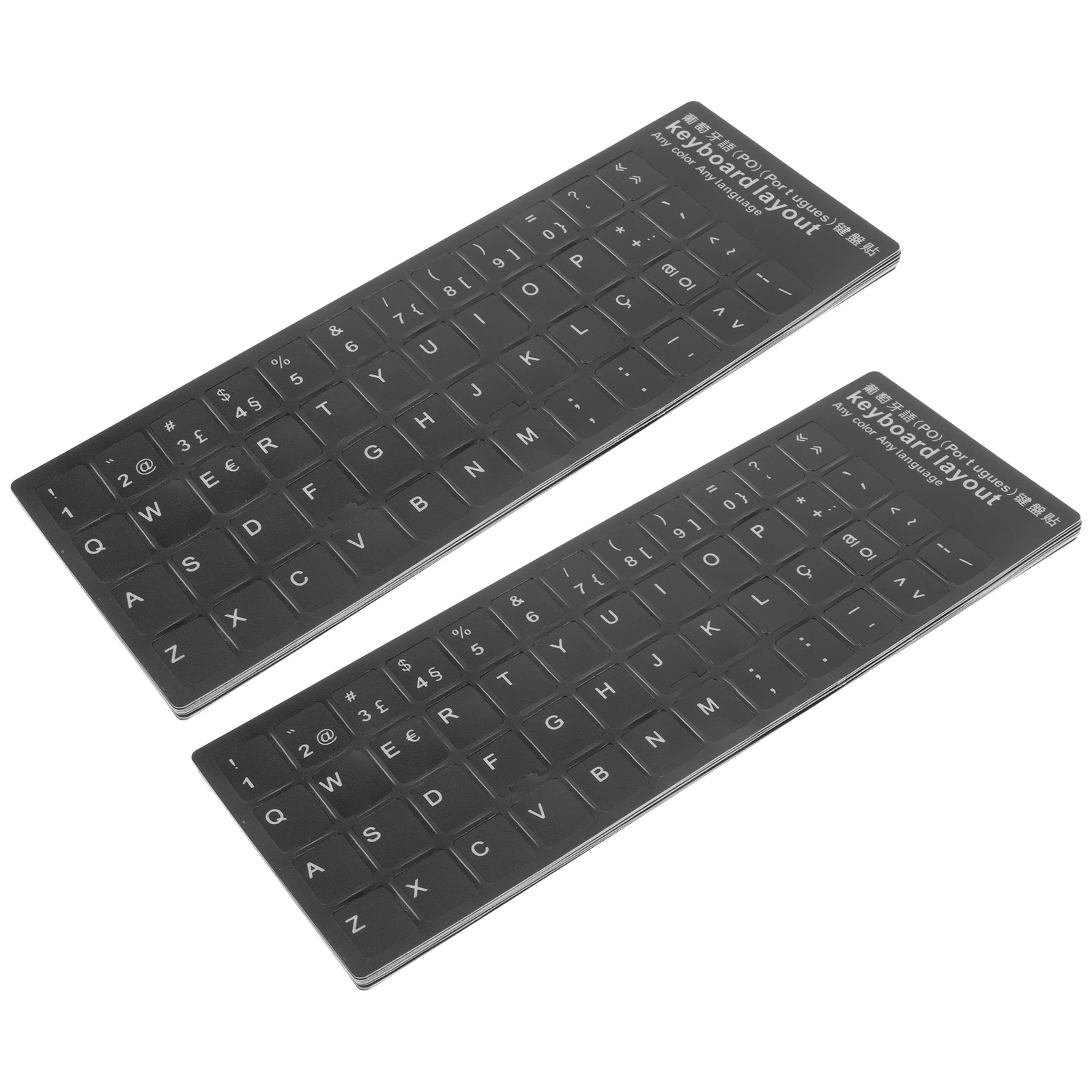 

10 Pcs Keyboard Stickers Ukrainian Transparent Skin White Gaming Black Laptop Student
