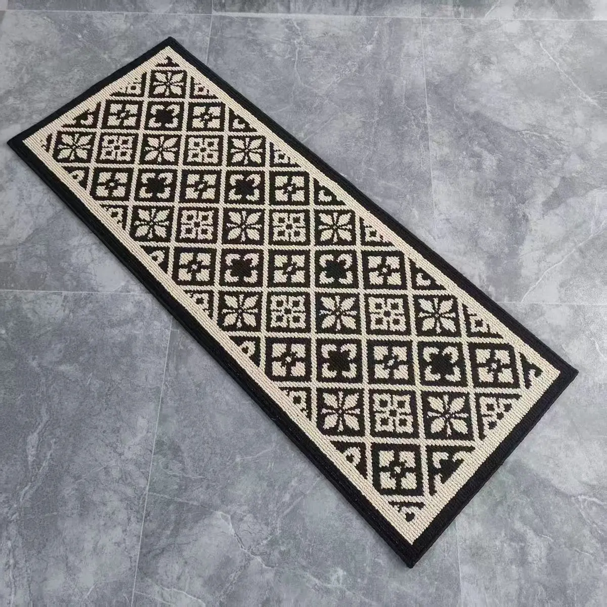 Long Rectangle Carpet Kitchen Bedroom Corridor Water Absorbent Anti-Slip Micro Mat Modern Style Machine Washable Rectangular ...