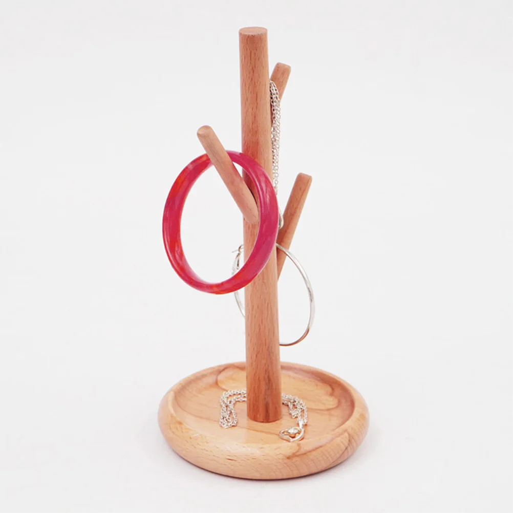 

Wooden Jewelry Stand Eco Friendly Durable Earrings Rack Necklace Display Holder Storage Organizer Tree Shape For Home Retail