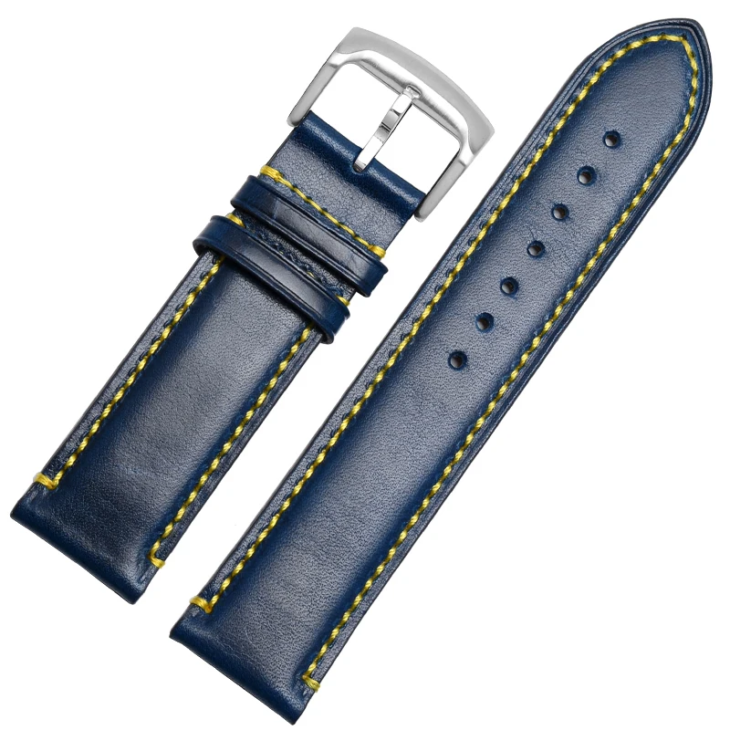 Blue 22mm 23mm watch strap for Citizen Blue Angel leather strap At8020 Air Eagle 2nd generation Jy8078 8035 8085 men watch chain