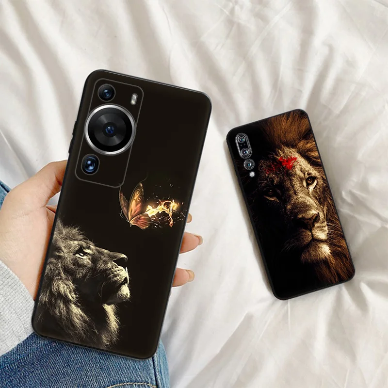 Phone Case For Motorola G200 One Fusion G30 G31 Huawei P20 P30 P40 Lite P-Smart Z iphone6 Lion Face Animal Matte Soft Cover