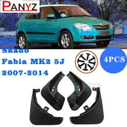 Set Molded Car Mud Flaps For Skoda Fabia 2 5J Mk2 2007-2014 Mudflaps Splash Guards Mud Flap Mudguards Fender Front Rear Styling