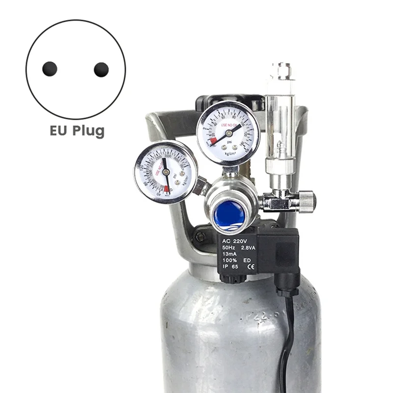 

Single Stage Large Gauge CO2 Regulator Aquarium Accessories Fish Tank Aquarium Bubble Counter EU Plug