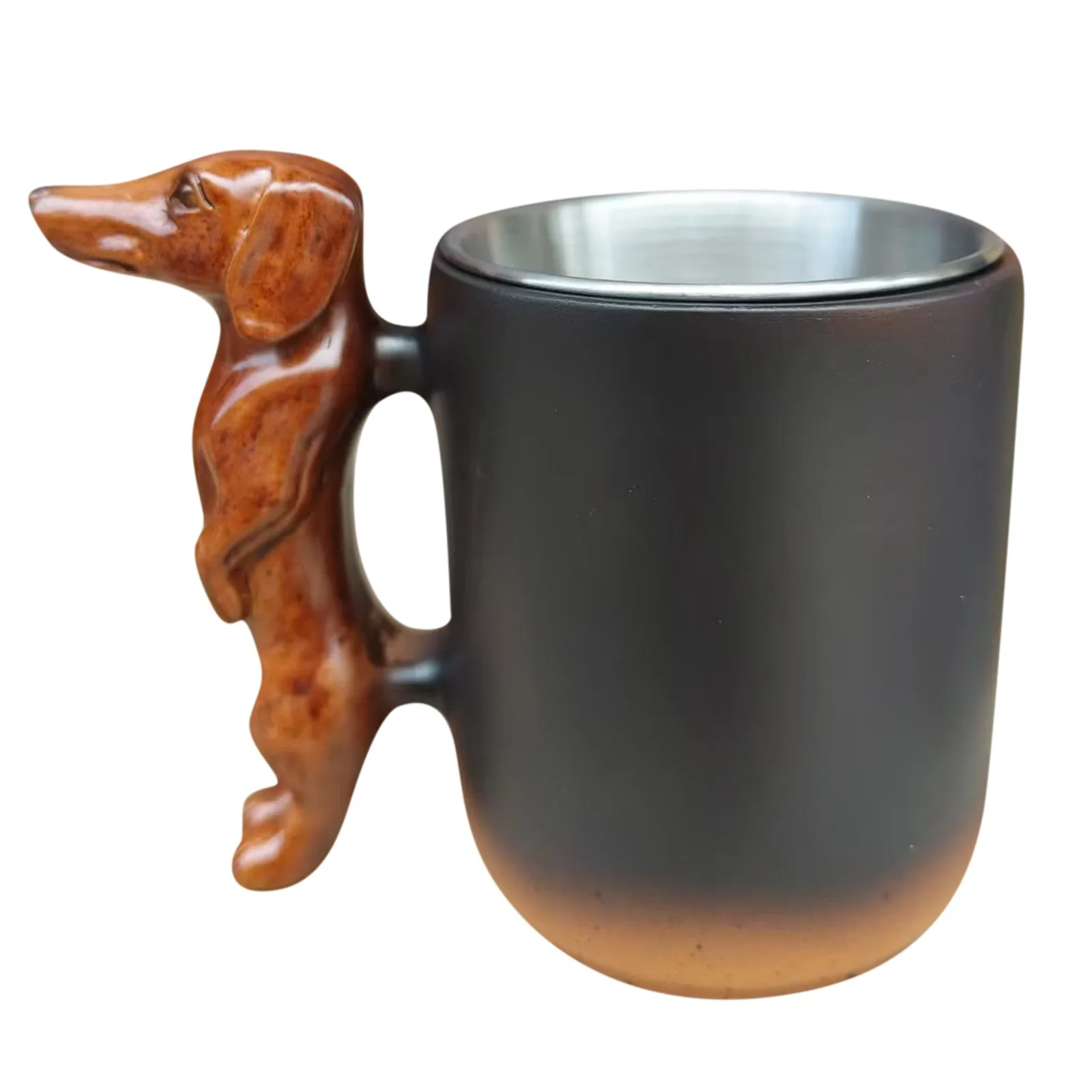 

Novelty Handmade Dachshund Mug Creative 3D Animal Resin Coffee Cup With Dog Handle Memorial Gifts For Dog Lovers