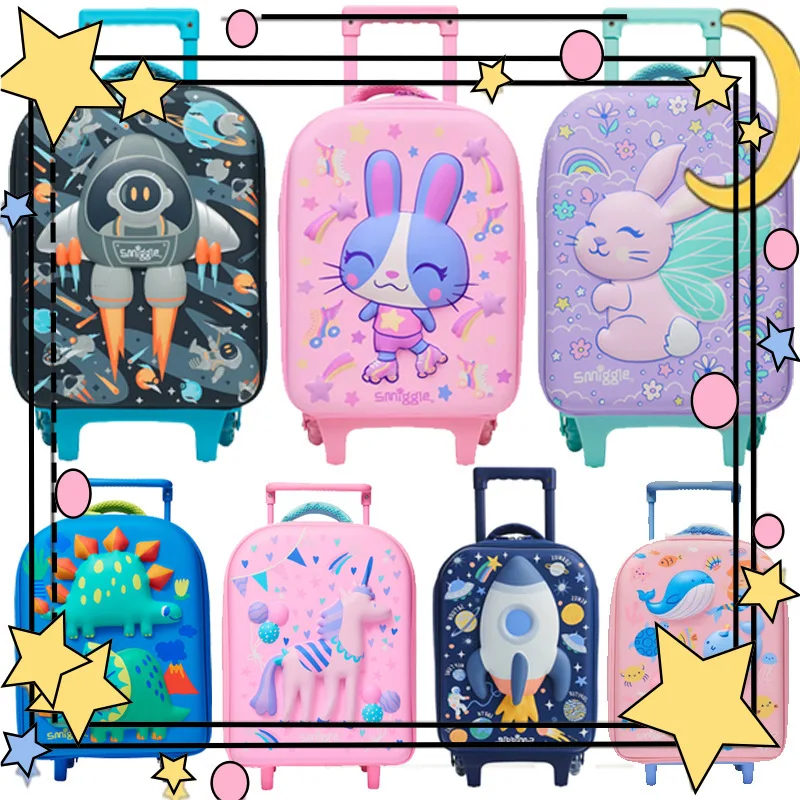 

Smiggle Children'S Luggage Australian Designed Travel Suitcase Elementary School Student Pulling Box Baby Storage New Cute Model
