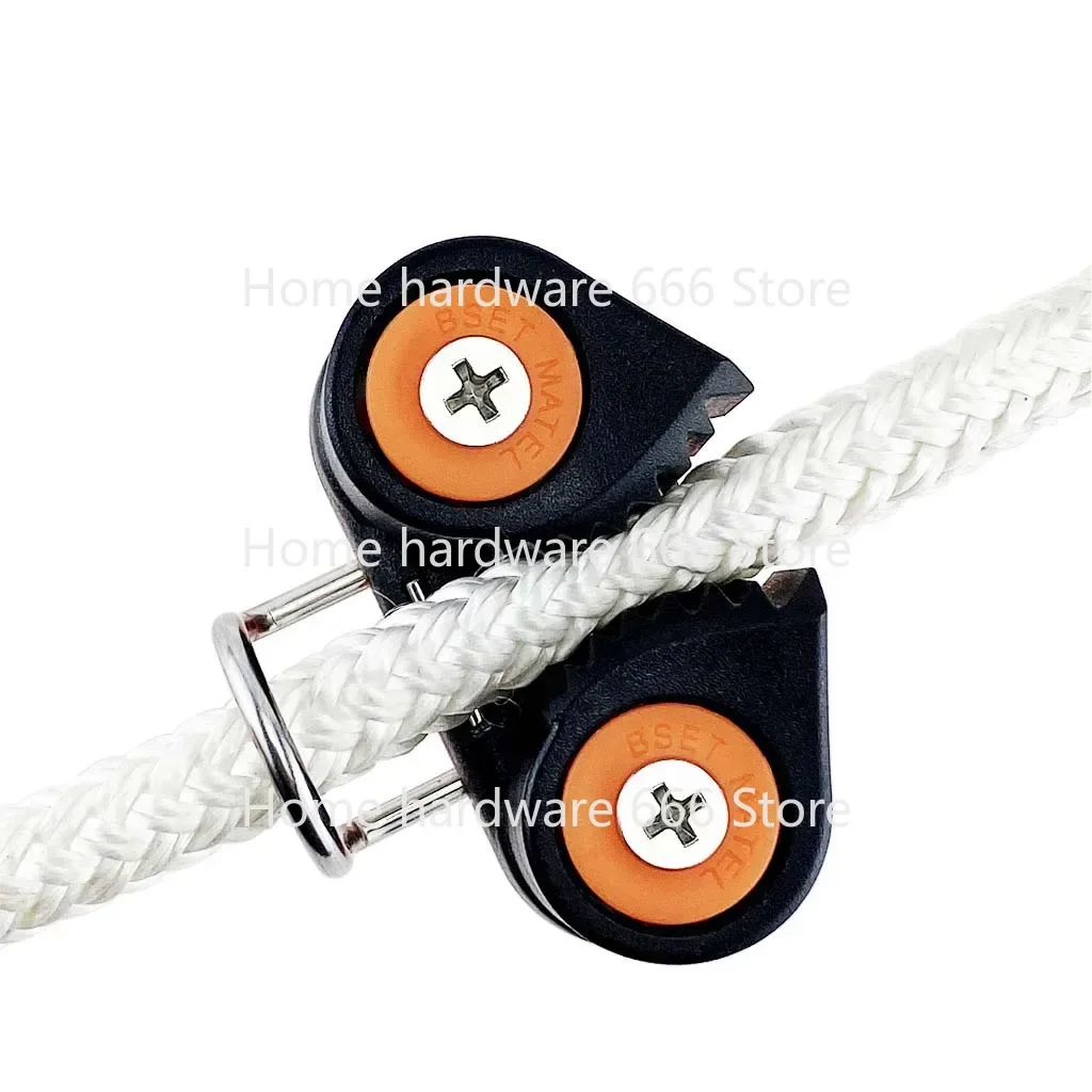 Ball Bearing Cam Cleat with leading Ring, Pilates Equipment, Boat, Fast Entry Rope, Wire Fairlead, Sailing, Composite 2 Row