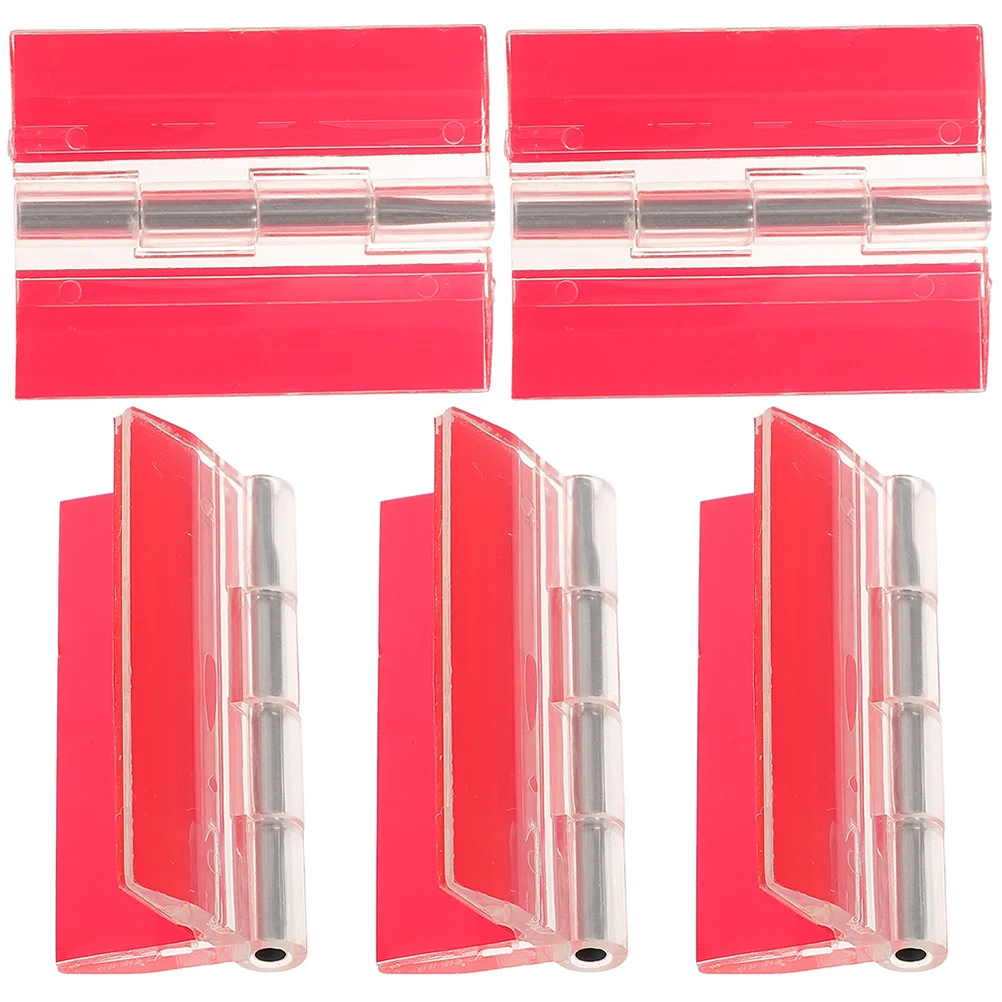 5 Pcs Ca Glue Self-adhesive Hinge Hinges for Cabinet Doors Replacement Steel Shaft