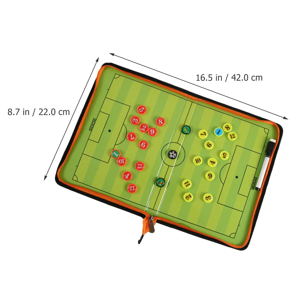 

1 set 1 Set Zipper Soccer Coaching Board Durable Lightweight Waterproof Reusable Training Writing Tool Football Match Equipment
