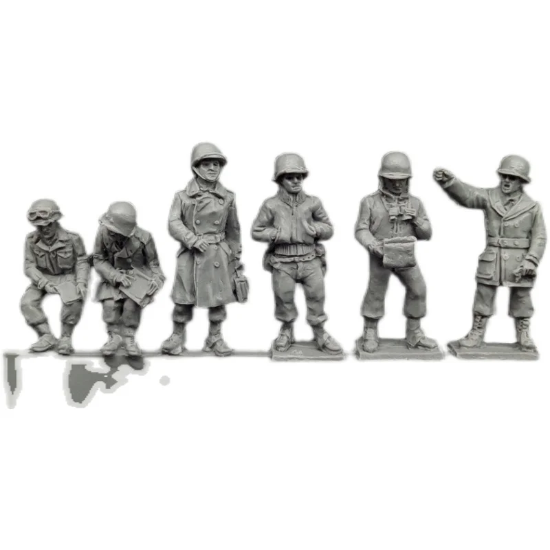 1/72 Scale Die-casting Resin Figure US Officer Group Model Assembly Kit (unpainted)