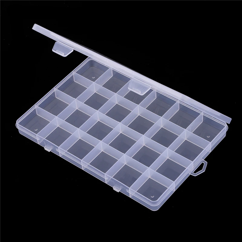 Plastic Storage Jewelry Box Compartment Adjustable Container for Beads earring box for jewelry rectangle Box Case