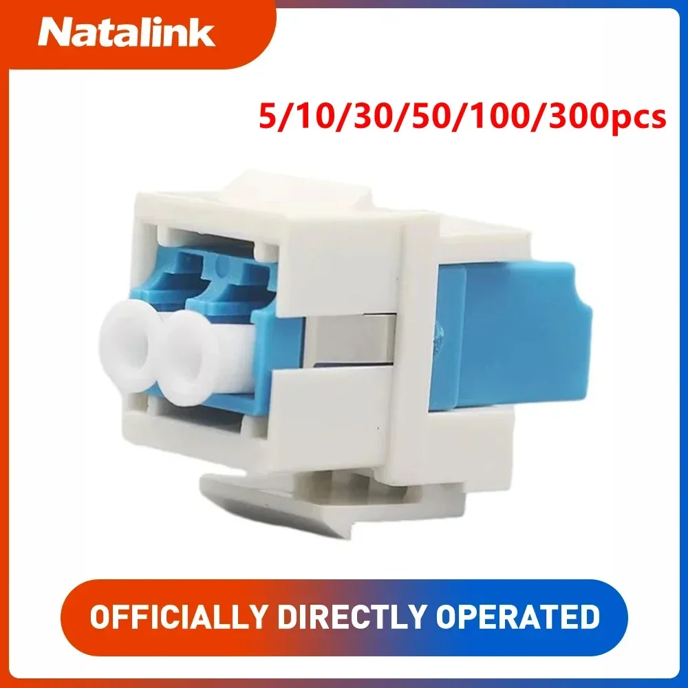 Natalink LC UPC Optical Fiber Keystone Pass Through Plug For Duplex LC/LC Connector Adapter Network Extension Module ﻿ ﻿