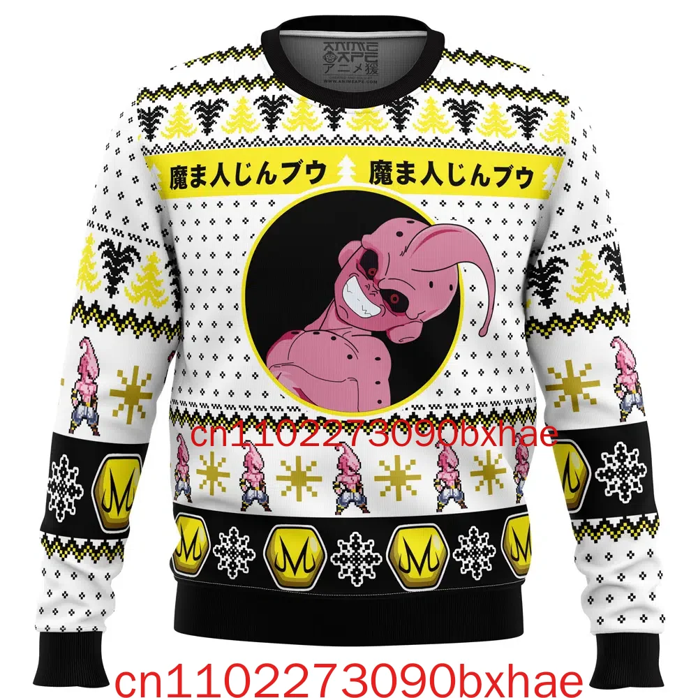 

Kid Buu Face Dragon Ball Z Ugly Christmas Sweater Autumn/Winter New Men's Women's and Children's Sweater