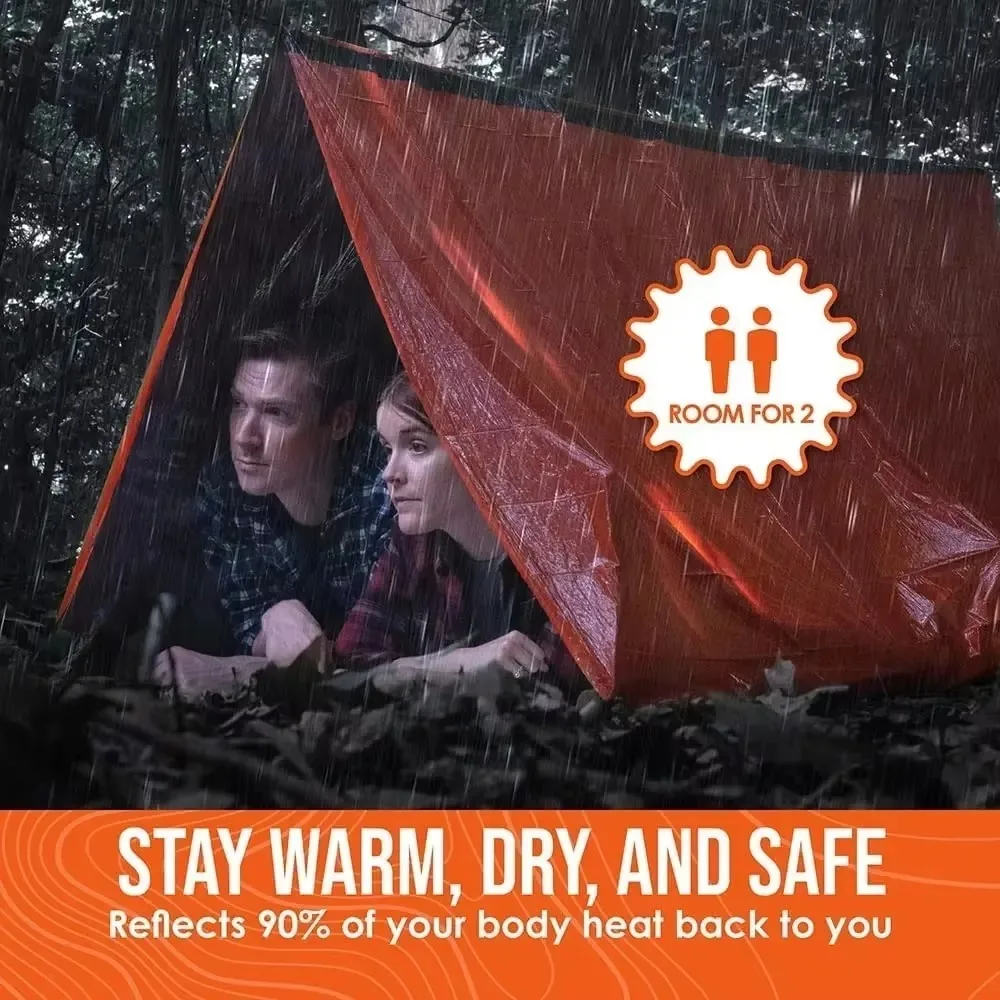 

2 Person Emergency Tent Waterproof Sleeping Bag Earthquake Shelter Survival Tent Moisture-Resistant Thermal Blanket Outdoor SOS