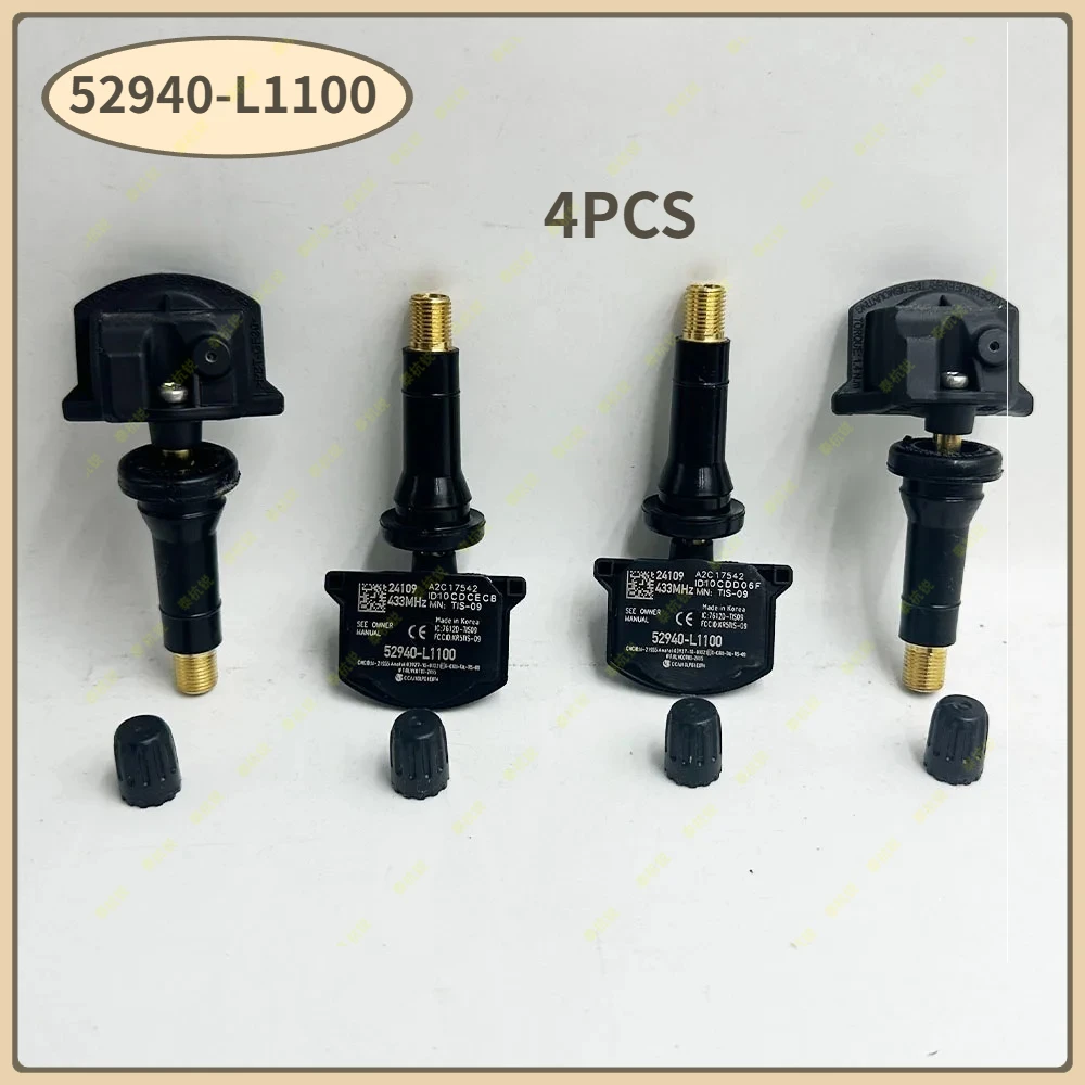 

52940-L1100 4 шт. для Hyundai Ioniq 5 для Kia Carnival Sedona 2021-UP датчик давления в шинах 433 МГц TPMS