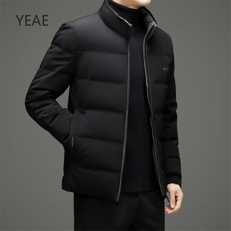 Yeae 2024 Nieuwe Heren Korte Donsjack Designer Kleding Kraag Luxe Casual Heren Kleding Jas Luxe Merk