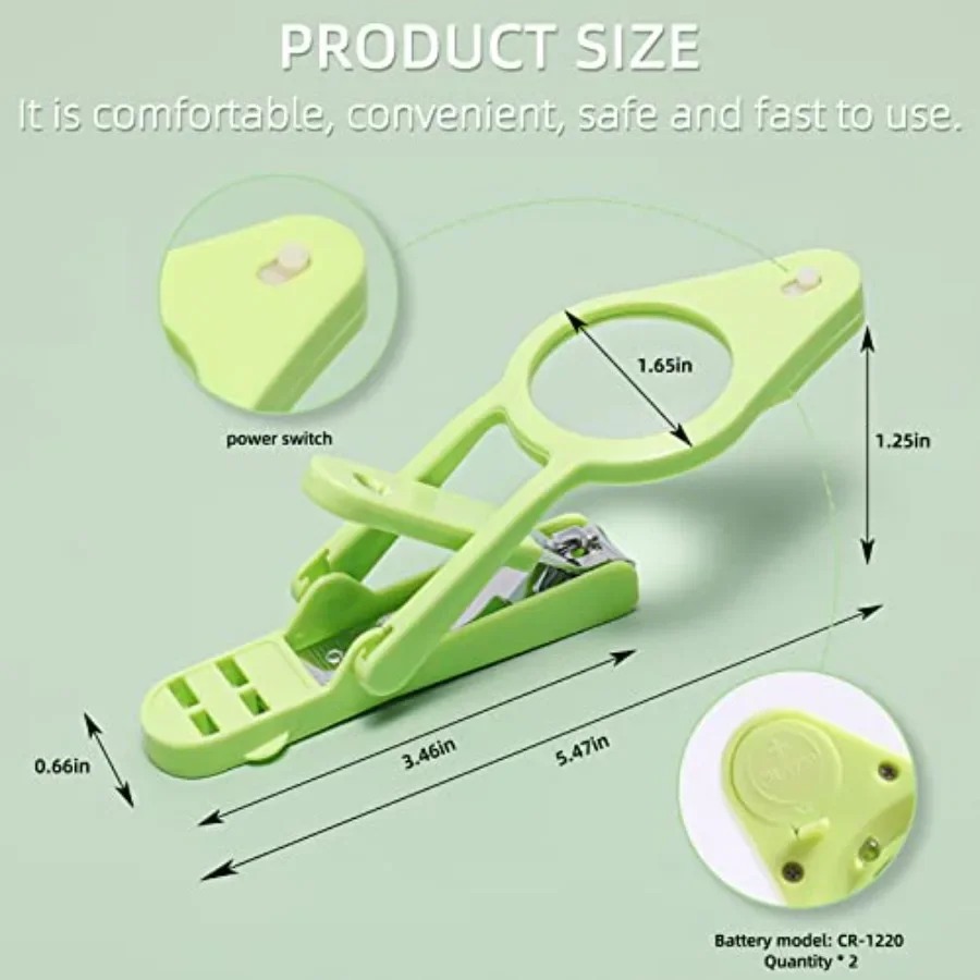 Nail Clippers with FoldAway Magnifier and LED Light for Fingernails Toenails Care Ideal for Elderly Seniors Pets and Babies Red