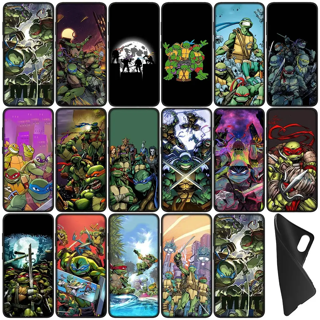 N-Ninjas Cartoon T-Turtles Coque Phone Cover for Samsung Galaxy S24 S23 Fe Ultra Plus A05 A55 A35 A24 A25 A15 M55 Soft Case