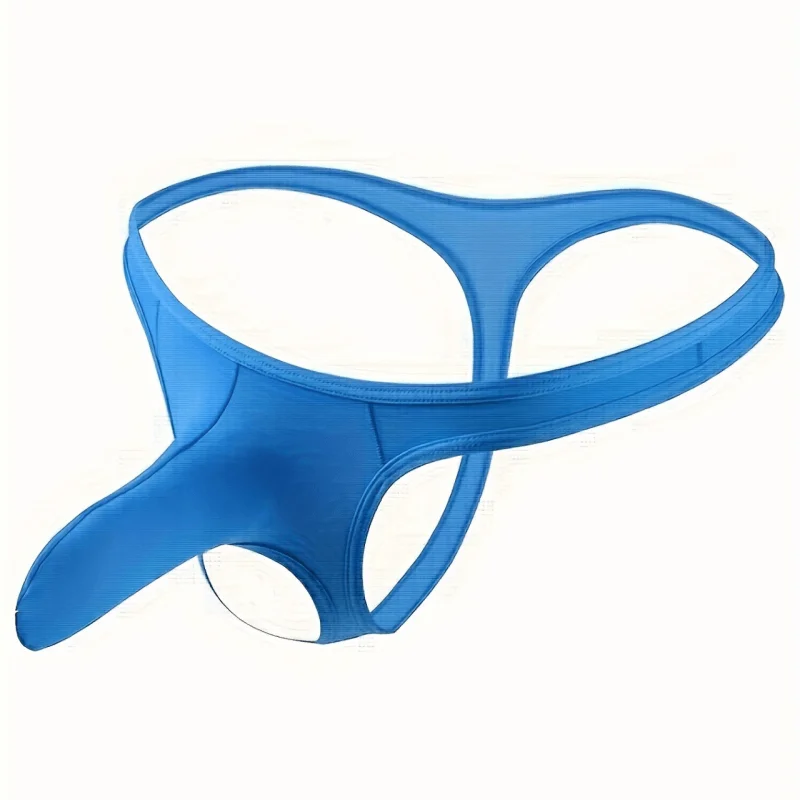 Men's sexy airplane thong, bullet separated underwear, men's ice silk T-pants