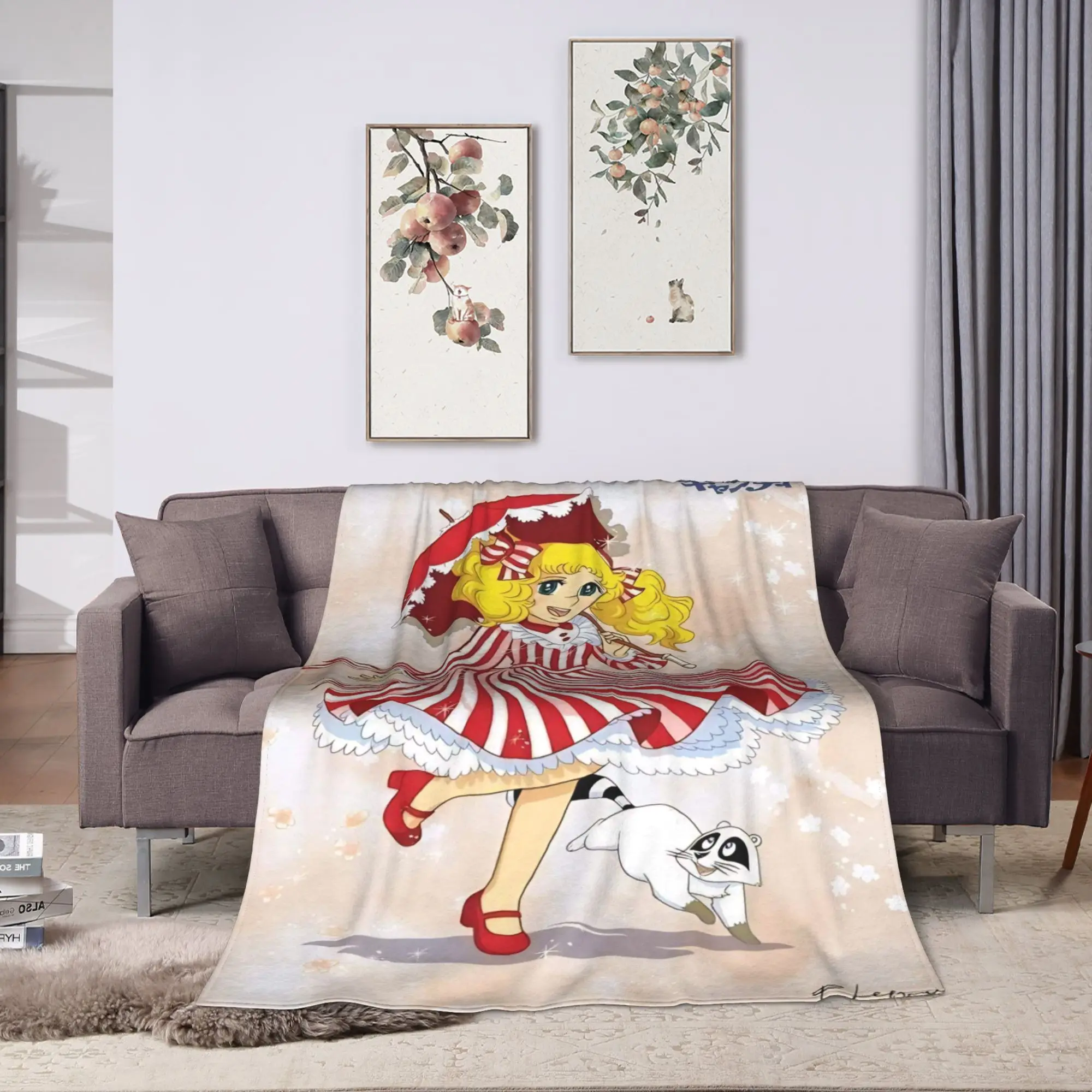 سوبر بطانية دافئة الفتيات الفتيان السفر كاندي كاندي مانغا رمي بطانية الفانيلا المفرش للمنزل ديكور الجمالية أريكة غطاء سرير