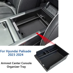 Armrest Center Console Organizer Tray For Hyundai Palisade 2023 2024 Secondary Storage Box Divider Car Interior Accessories